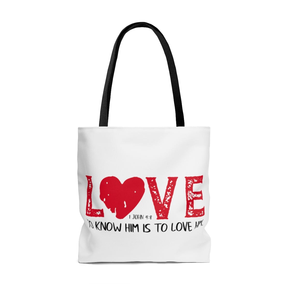 Printify Bags Know Him Know Love Christian Tote Bag