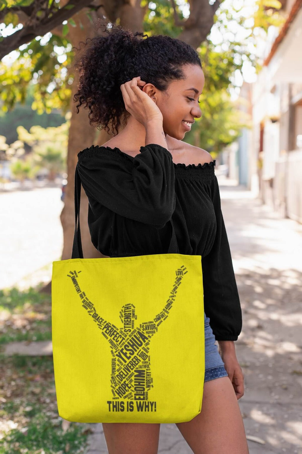 Printify Bags This Is Why Christian Tote - Yellow