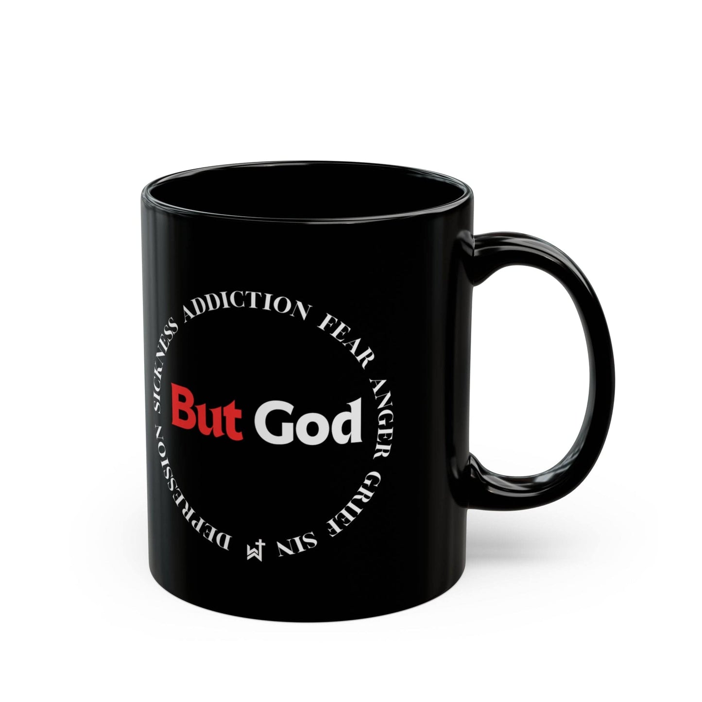 Printify Mug 11oz But God Christian Mugs