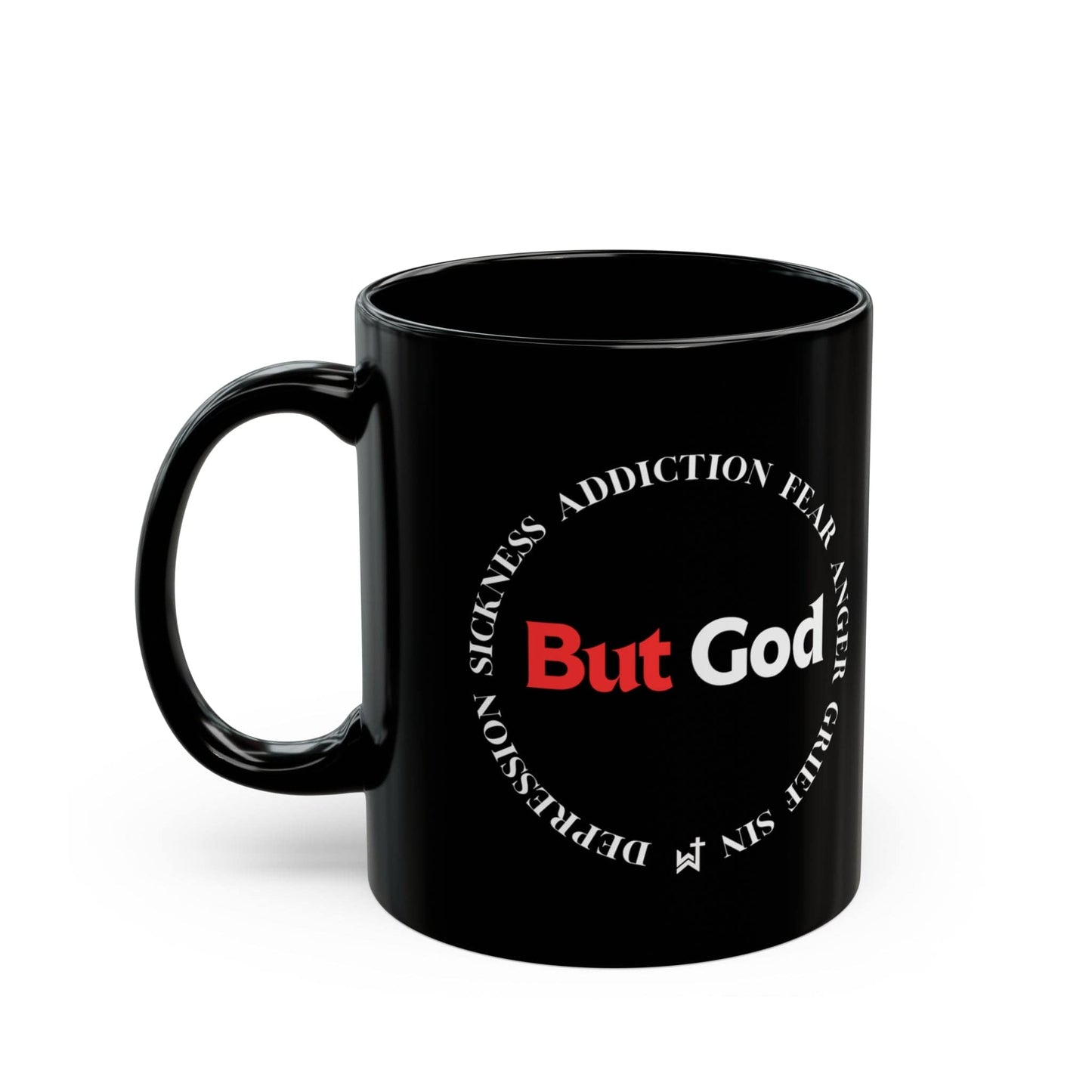 Printify Mug But God Christian Mugs