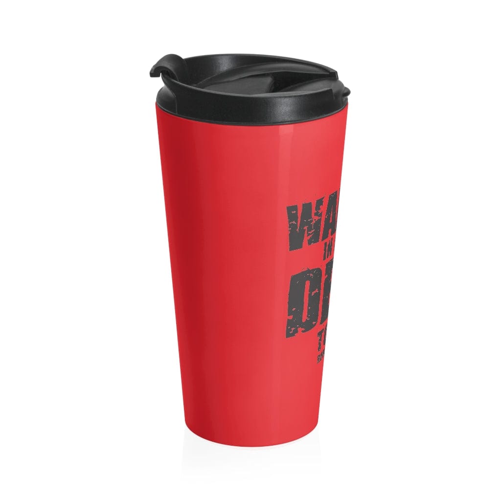 Printify Mug Travel Mug Walking Dead Stainless Steel Christian Travel Mug - Red