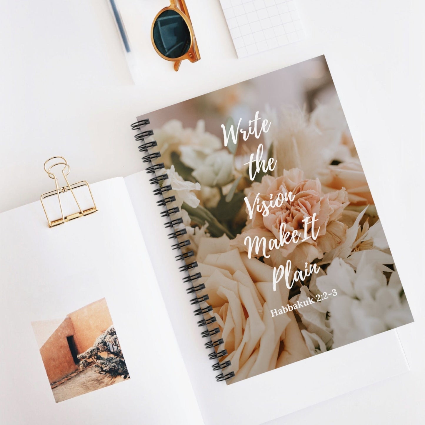 Printify Paper products 8" x 6" Write the Vision Christian Spiral Notebook