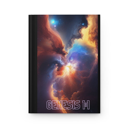 Printify Paper products Journal In the Beginning Christian Hardcover Journal