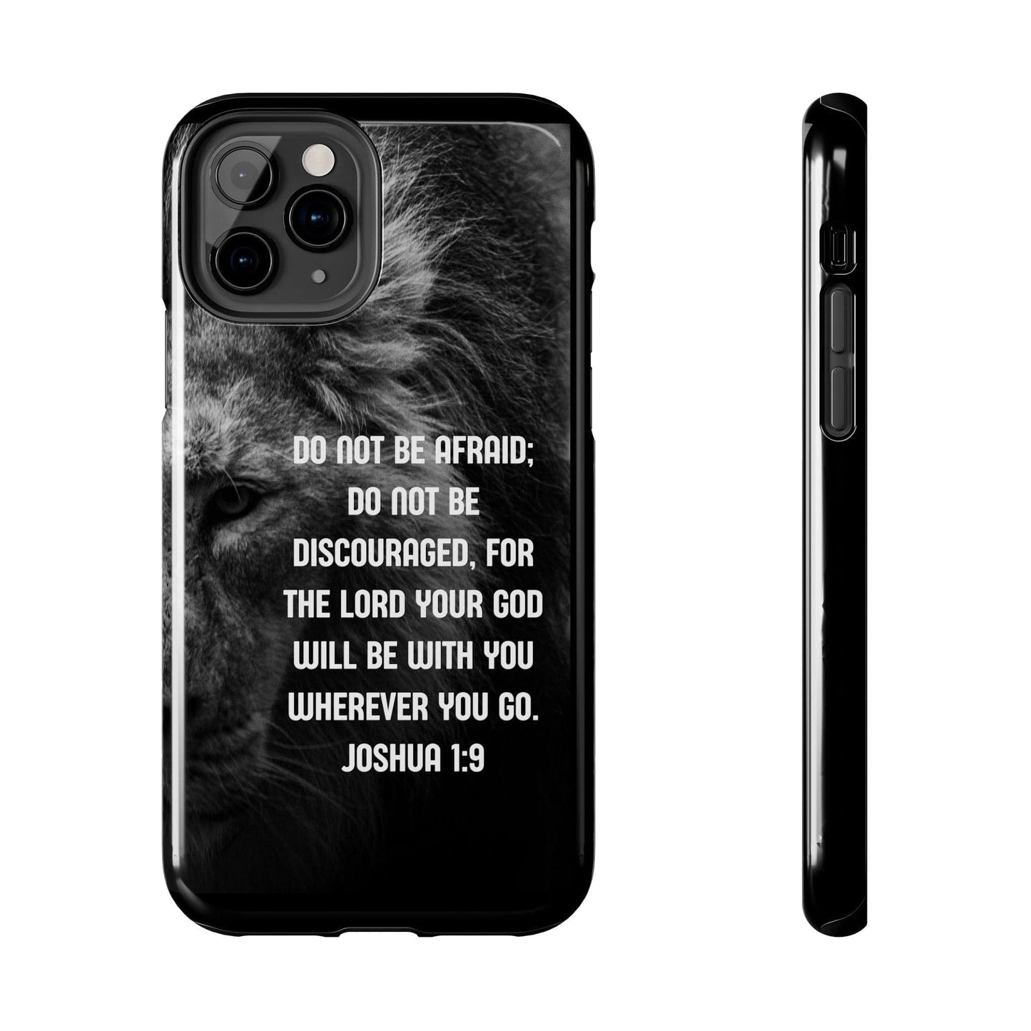 Printify Phone Case iPhone 11 Pro Lion of Judah Joshua 1:9 Christian Phone Case