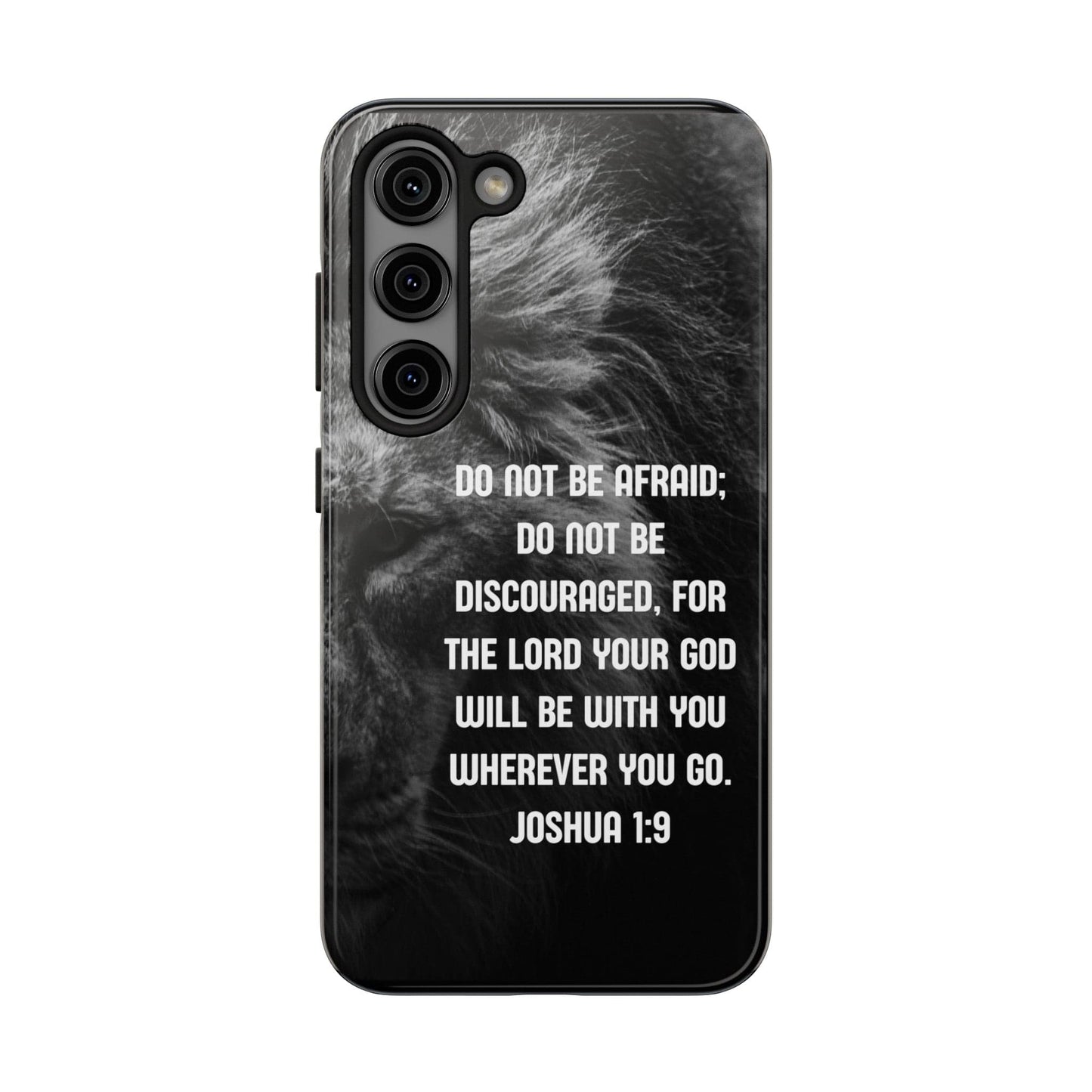 Printify Phone Case Samsung Galaxy S23 Lion of Judah Joshua 1:9 Christian Phone Case