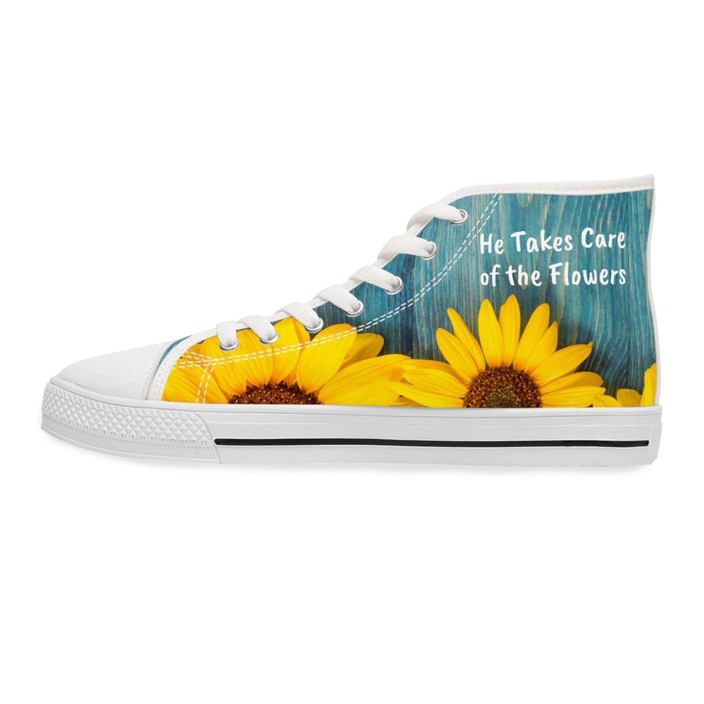 Printify Shoes He Takes Care of the Flowers Women's High Top Sneakers