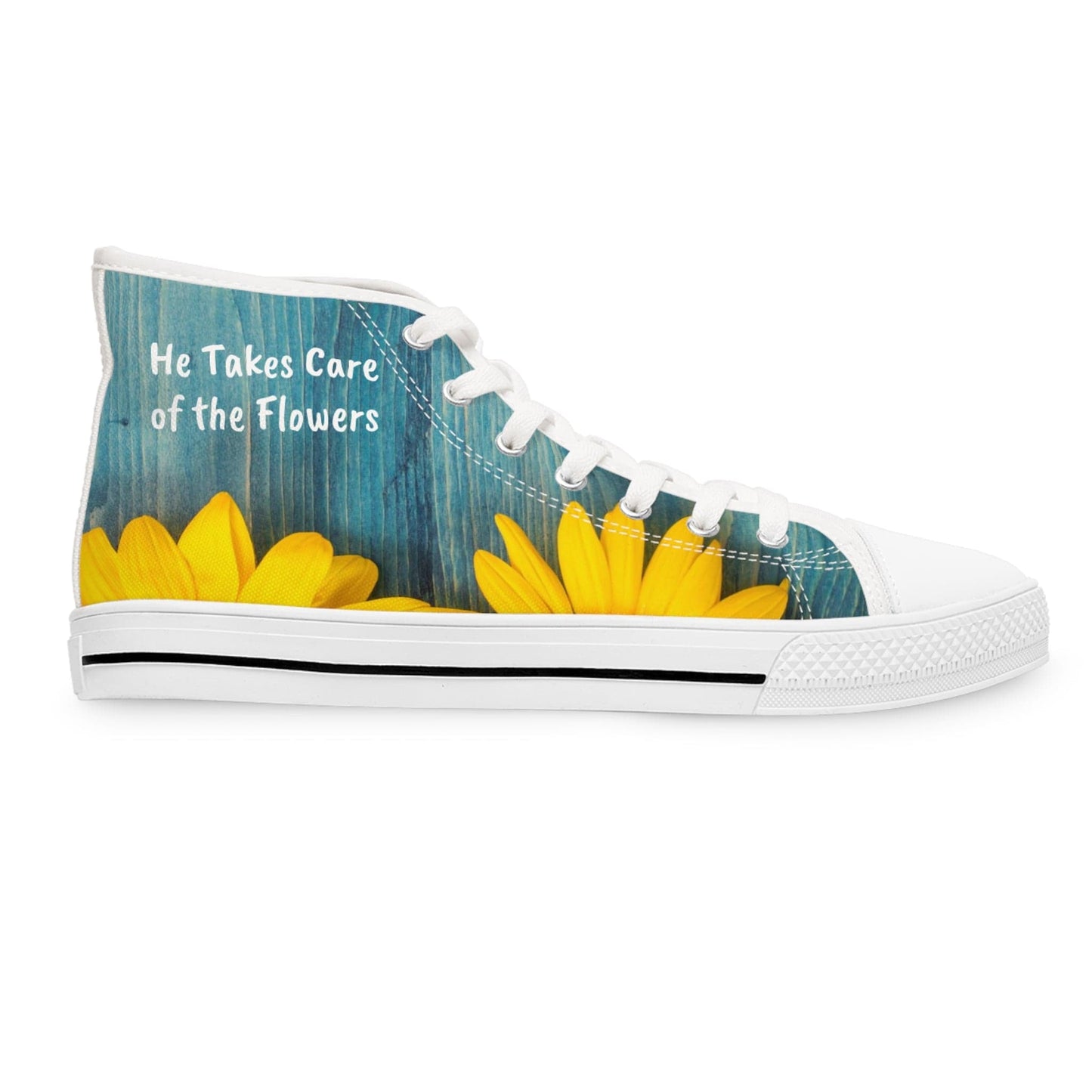Printify Shoes He Takes Care of the Flowers Women's High Top Sneakers