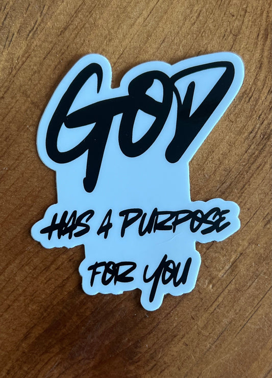 Wrighteous Wear Decorative Stickers God Has a Purpose for You Christian sticker