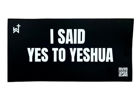 Wrighteous Wear Yes to Yeshua Bumper sticker