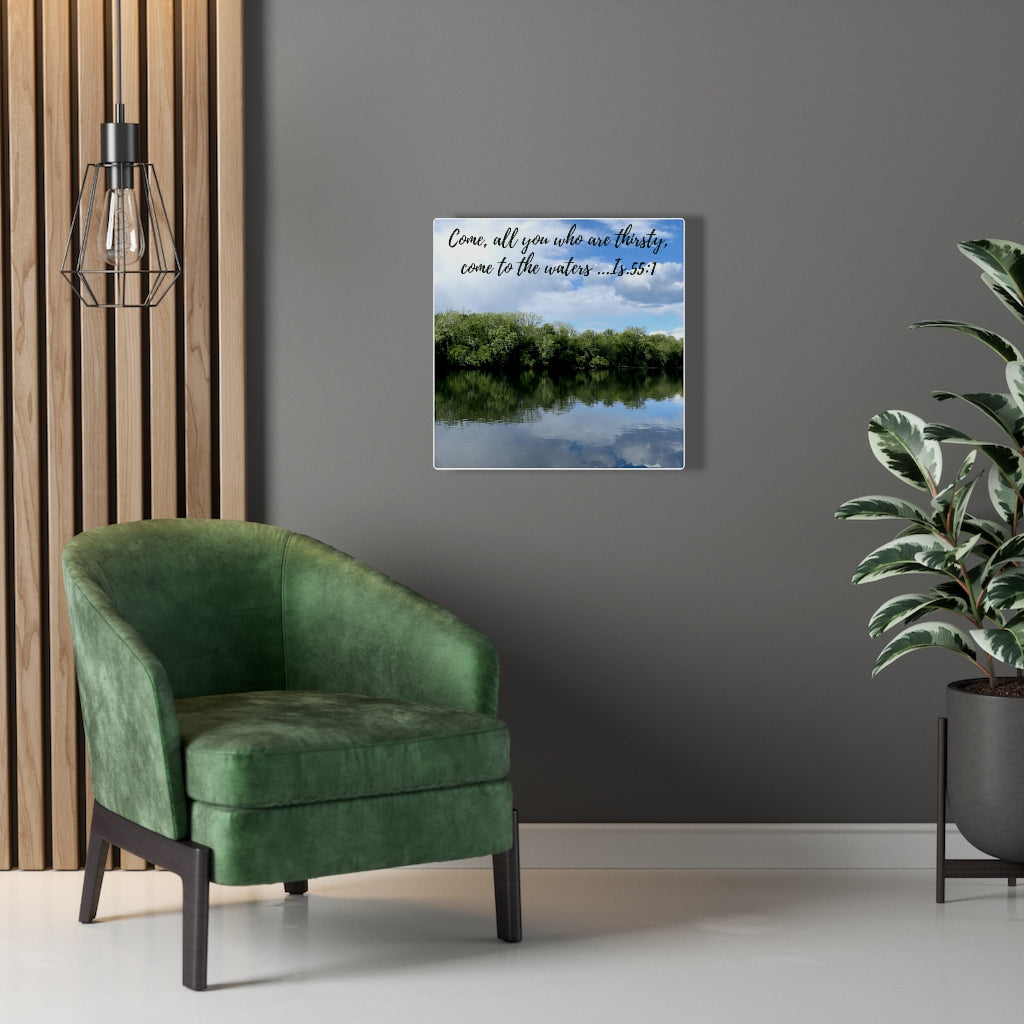 Printify Canvas Come to the Water Christian Canvas