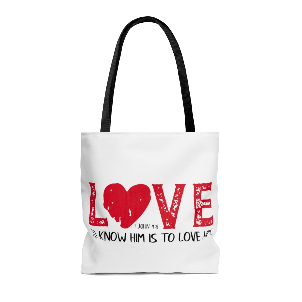 Printify Bags Know Him Know Love Christian Tote Bag