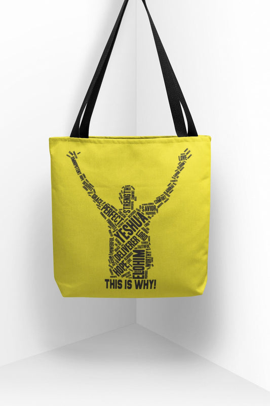 Printify Bags Medium This Is Why Christian Tote - Yellow