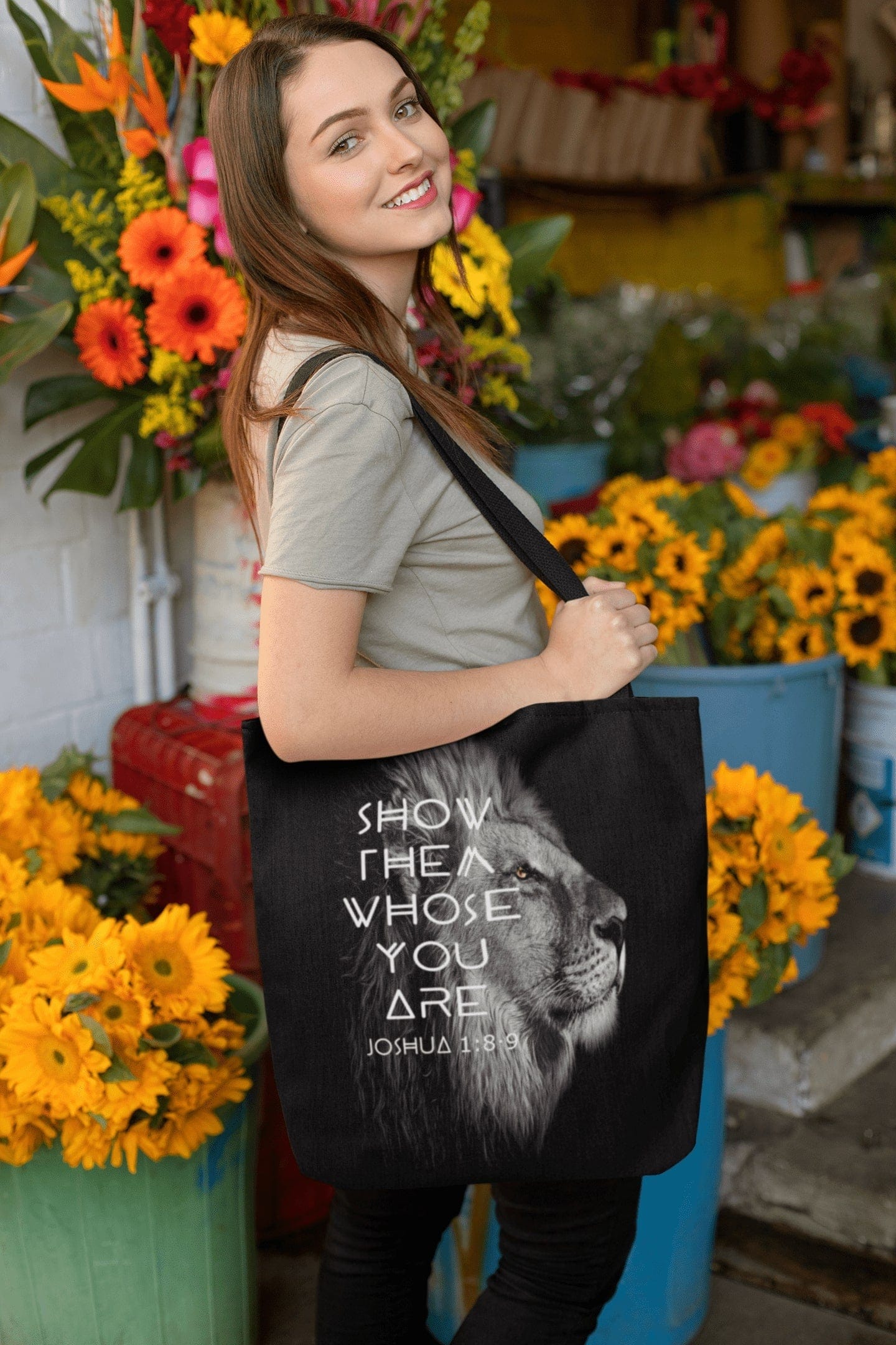 Printify Bags Show Them Whose You Are Christian Tote Bag