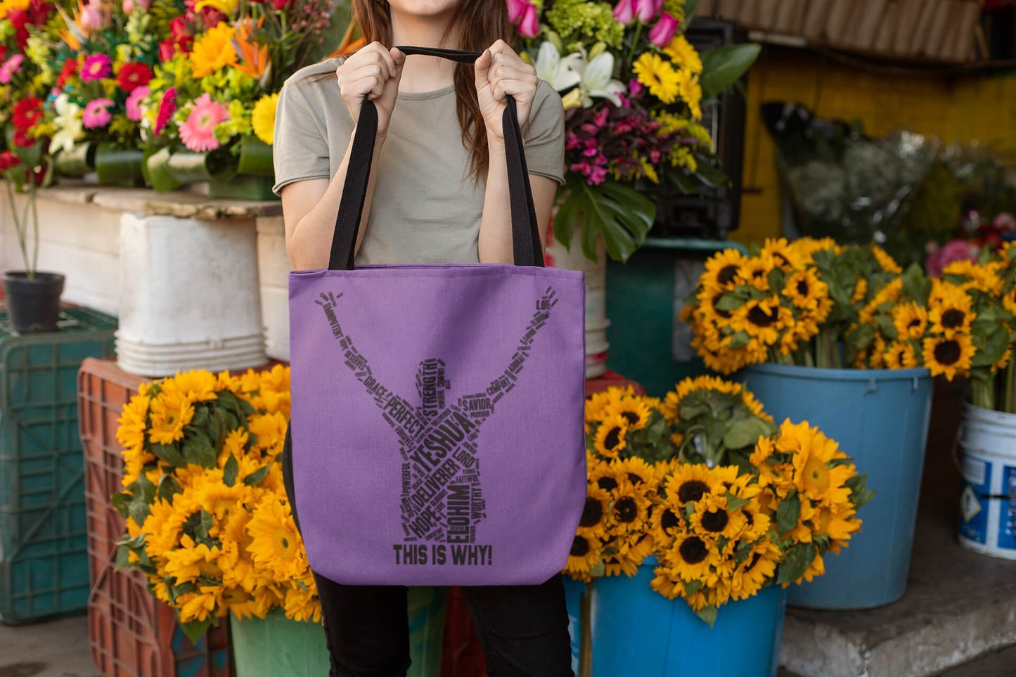 Printify Bags This Is Why Christian Tote - Purple