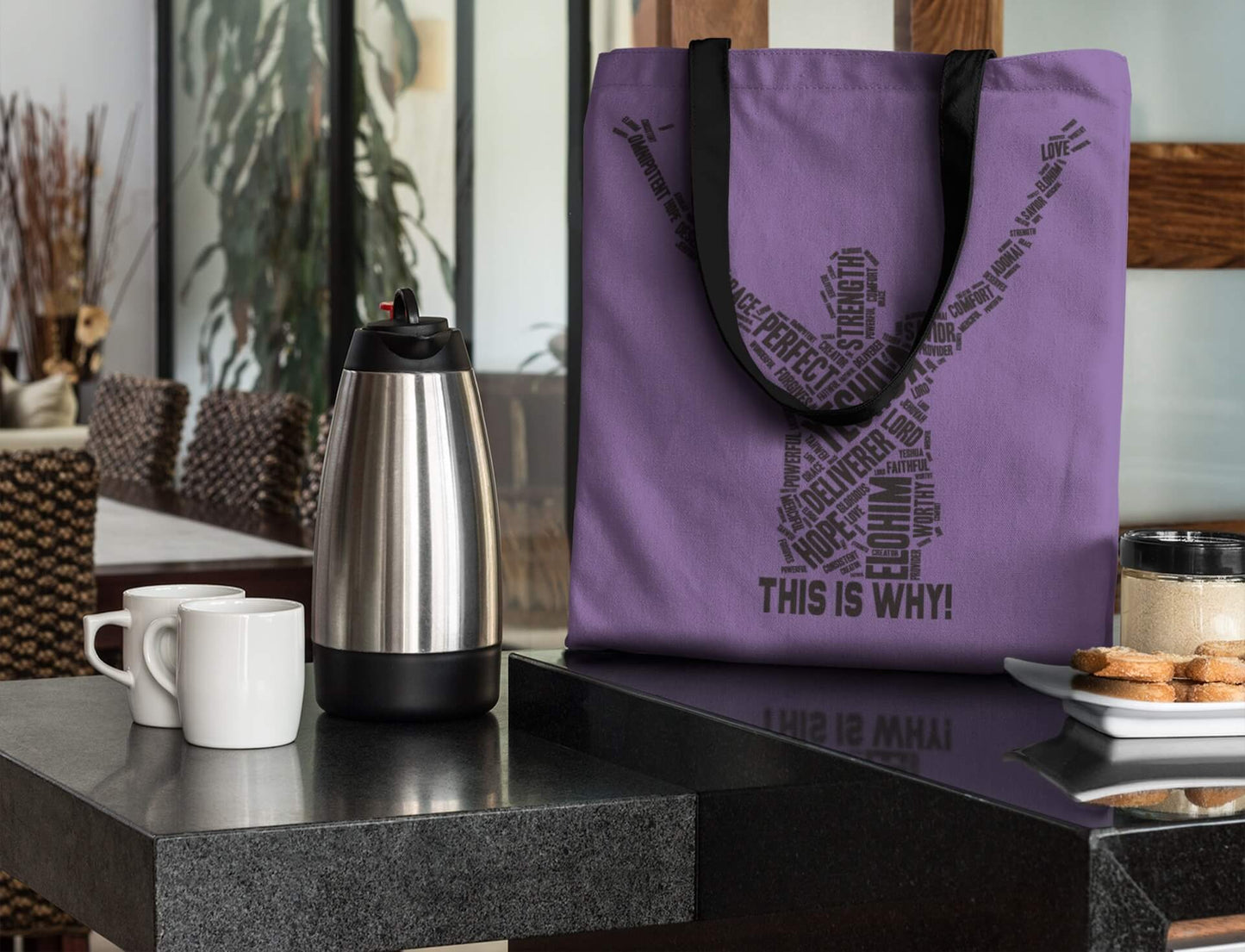 Printify Bags This Is Why Christian Tote - Purple