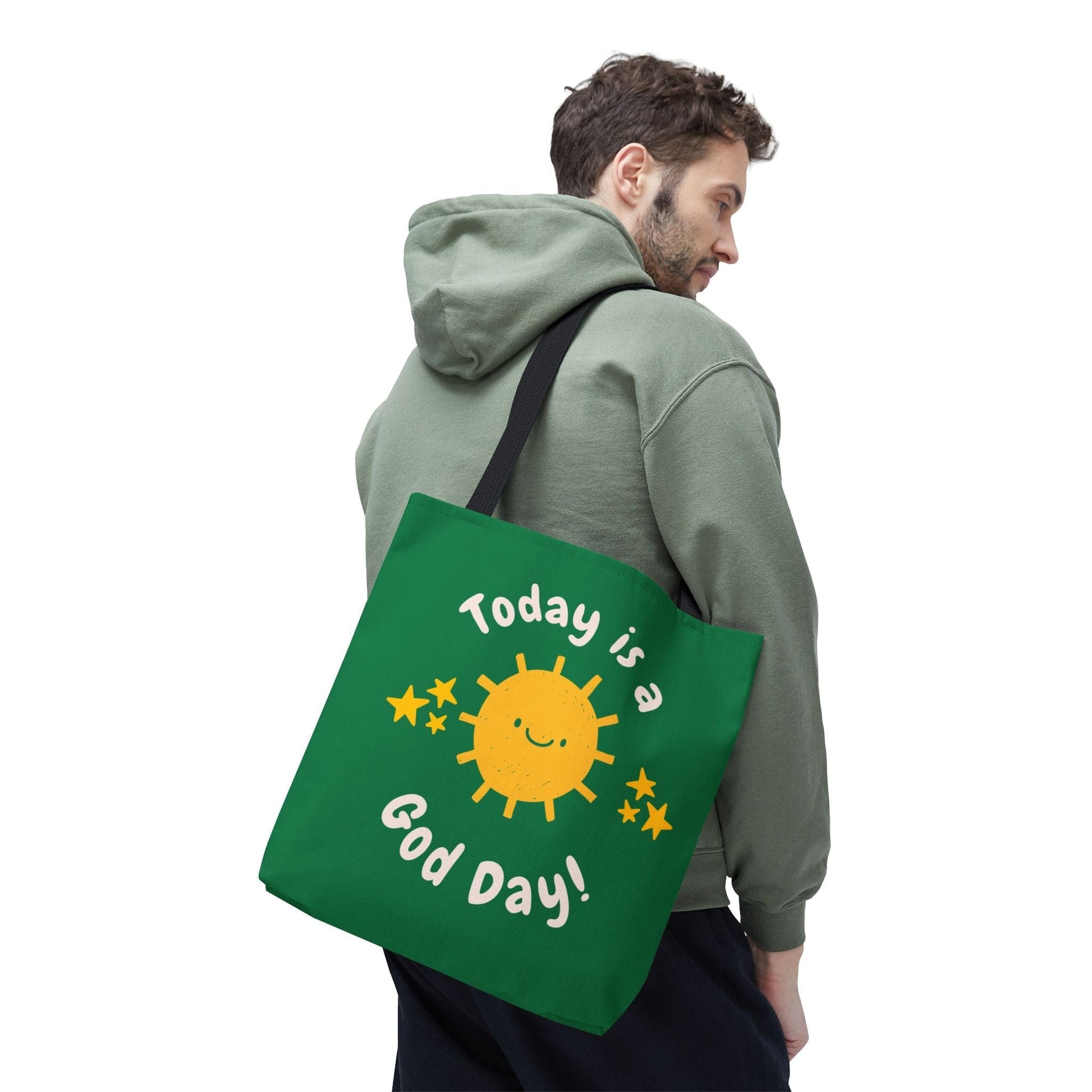 Printify Bags Today is a God Day - Tote Bag (Green)