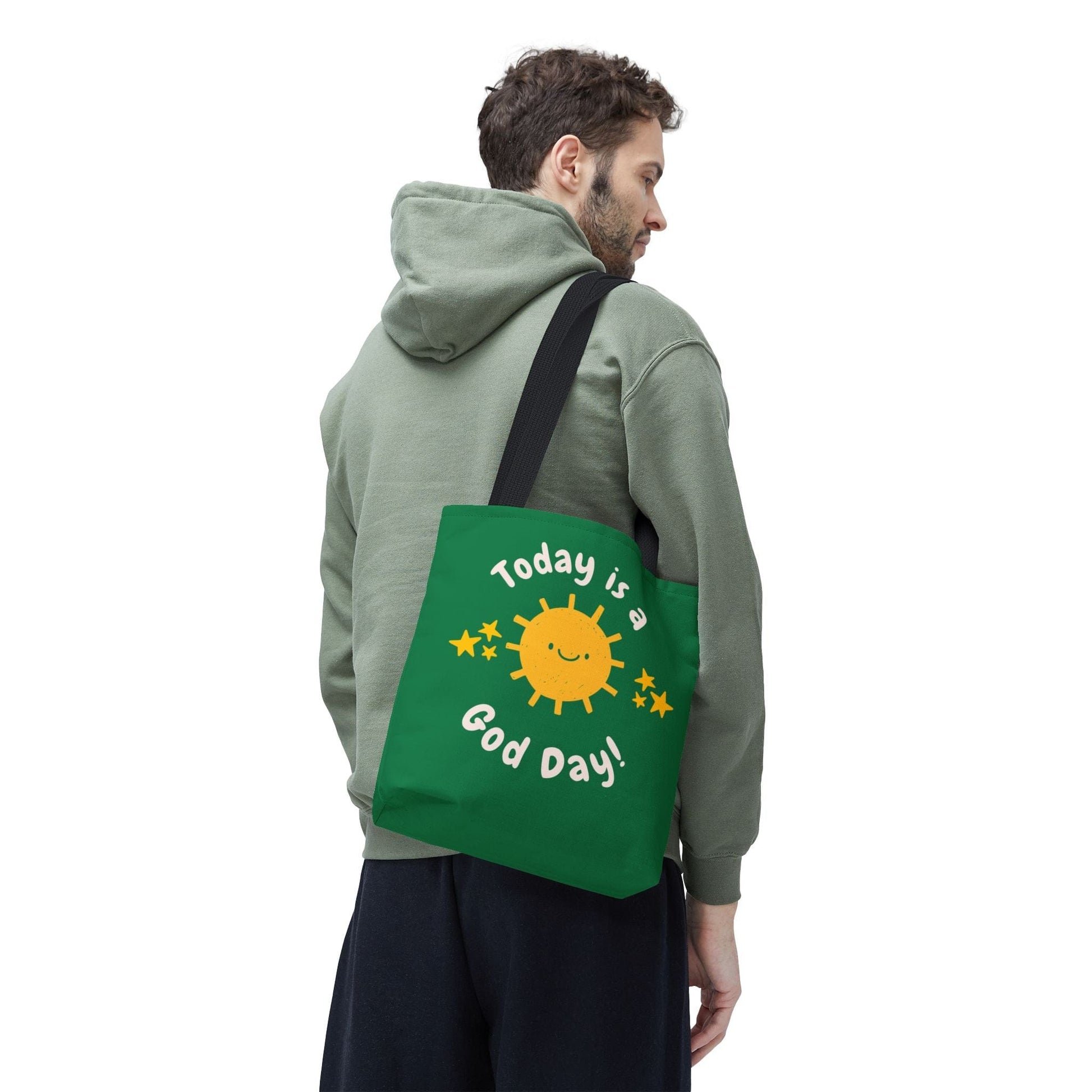 Printify Bags Today is a God Day - Tote Bag (Green)