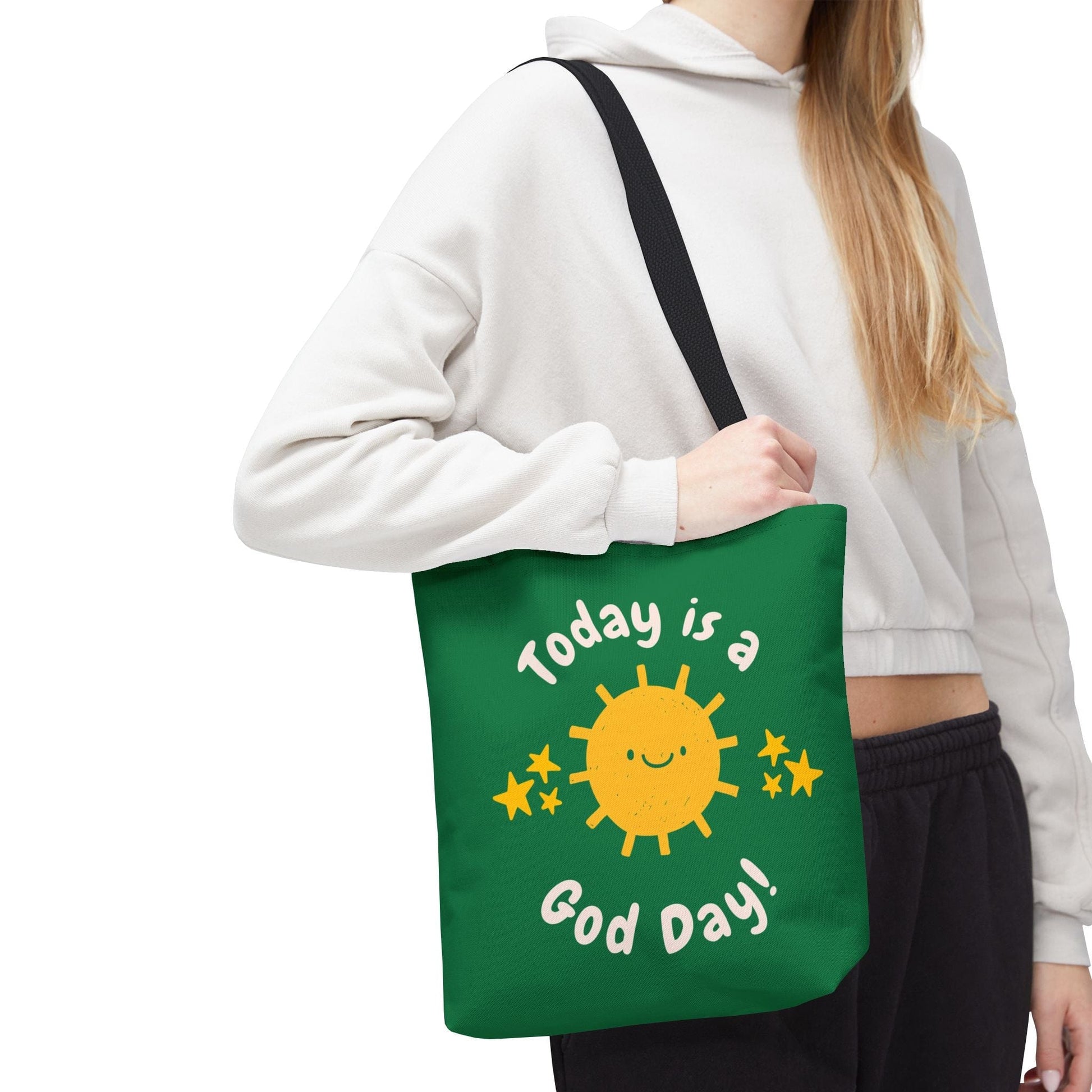 Printify Bags Today is a God Day - Tote Bag (Green)