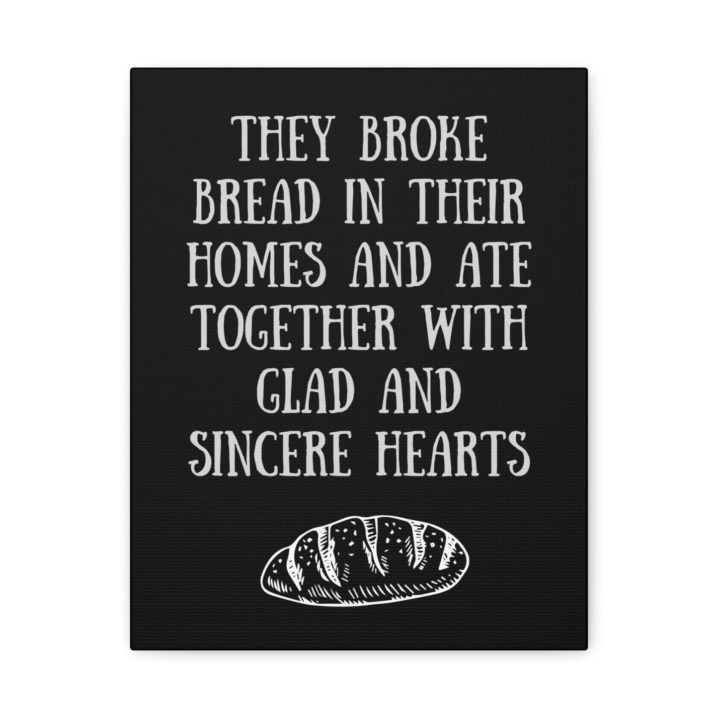 Printify Canvas 11″ x 14″ (Vertical) / 1.25" They Broke Bread Together - Inspirational Canvas Art