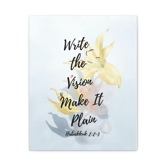 Printify Canvas 9" x 12" (Vertical) / 1.25" Write the Vision Christian Wall Art