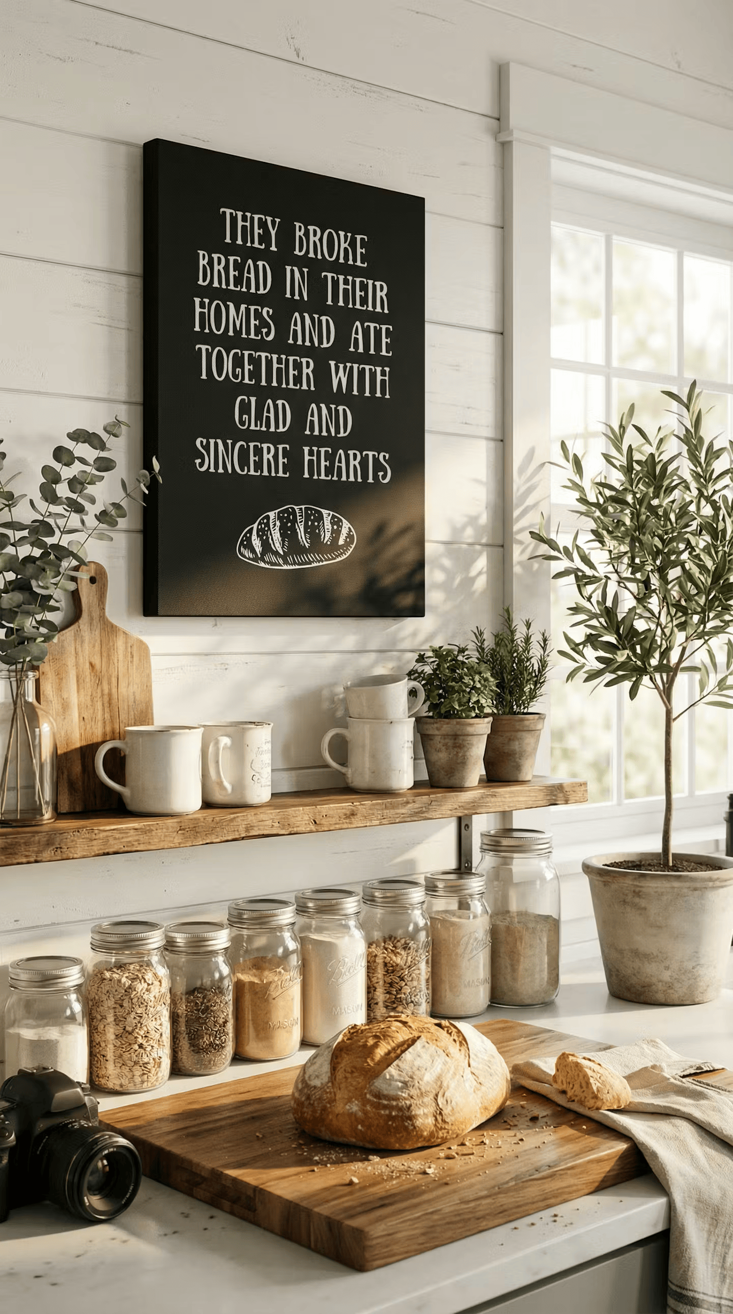 Printify Canvas They Broke Bread Together - Inspirational Canvas Art