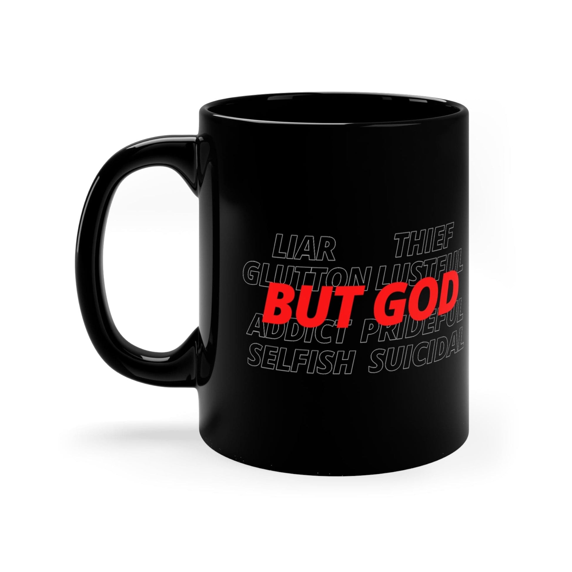 Printify Mug But God Christian Mug