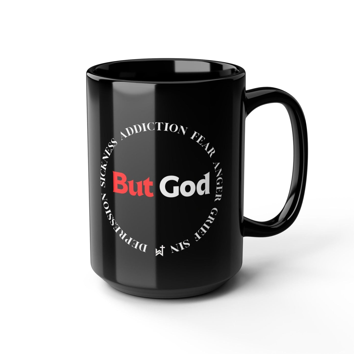Printify Mug But God Christian Mugs