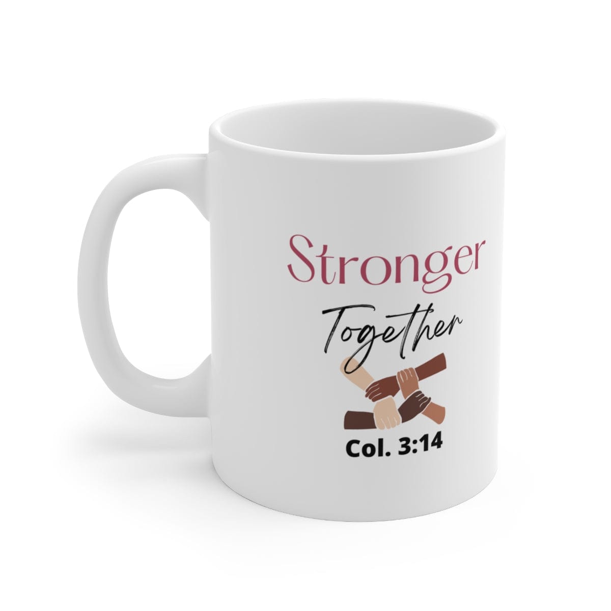 Printify Mug Stronger Together Christian Mug