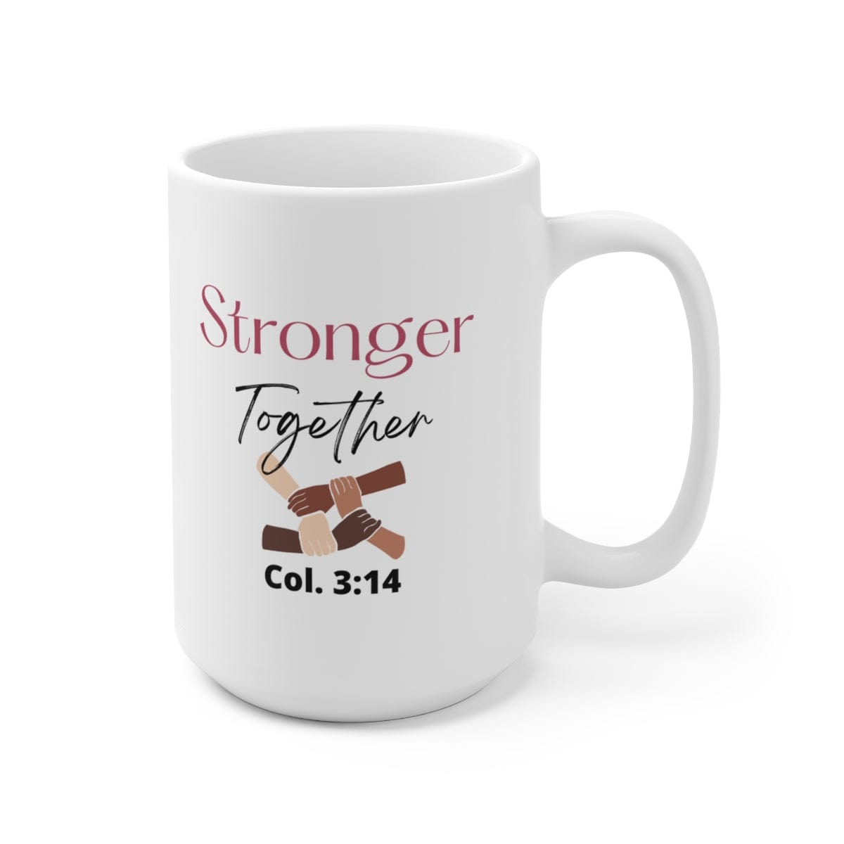 Printify Mug Stronger Together Christian Mug