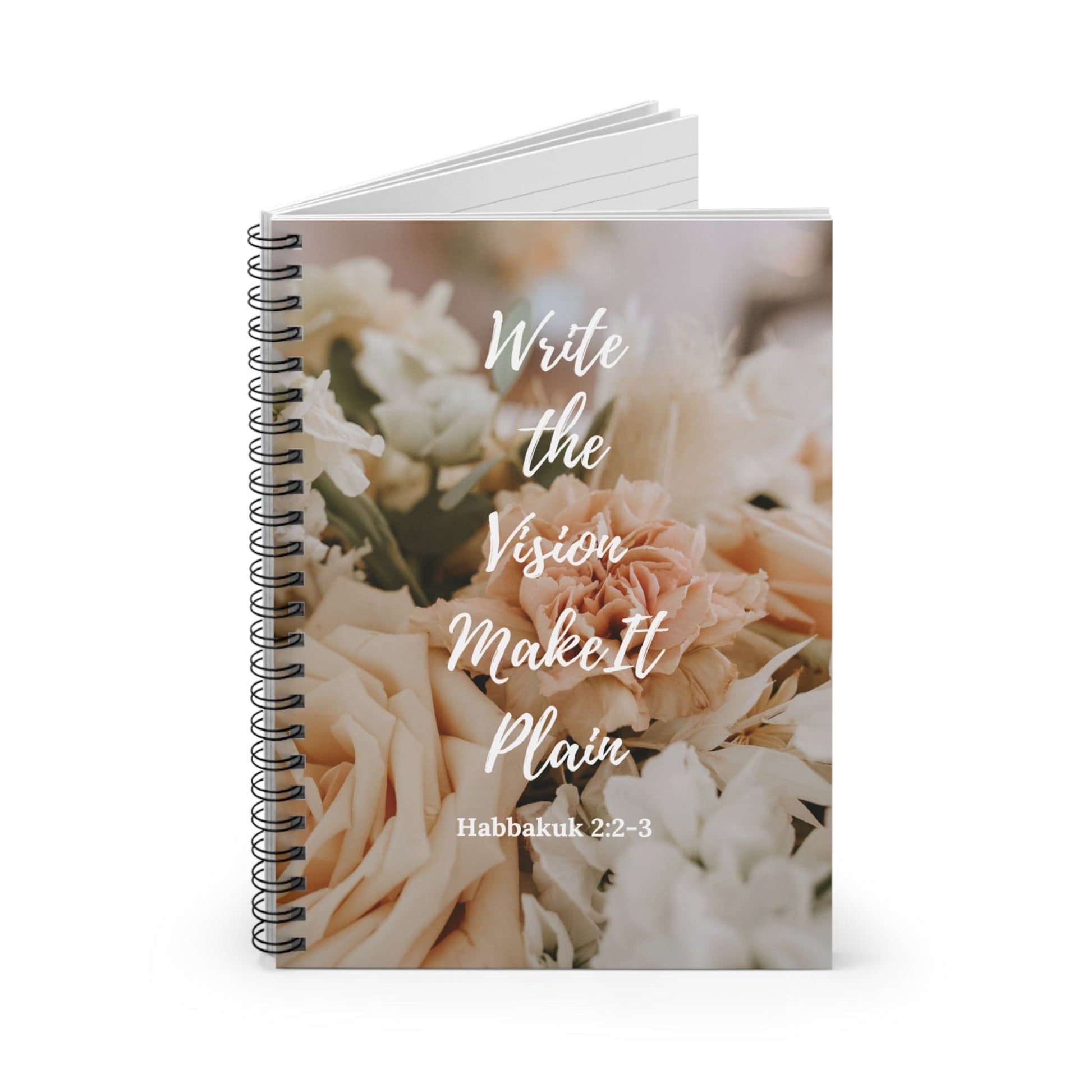 Printify Paper products 8" x 6" Write the Vision Christian Spiral Notebook