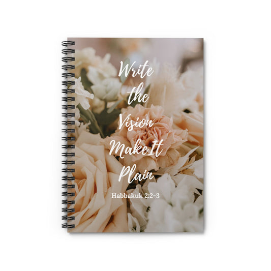 Printify Paper products 8" x 6" Write the Vision Christian Spiral Notebook