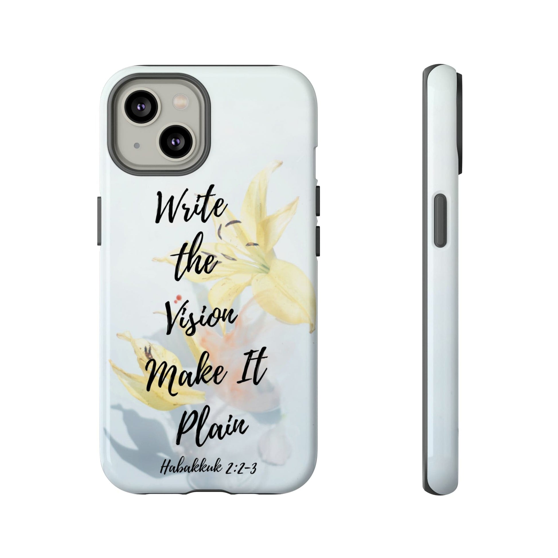Printify Phone Case Glossy / iPhone 14 Write the Vision Christian Phone Case