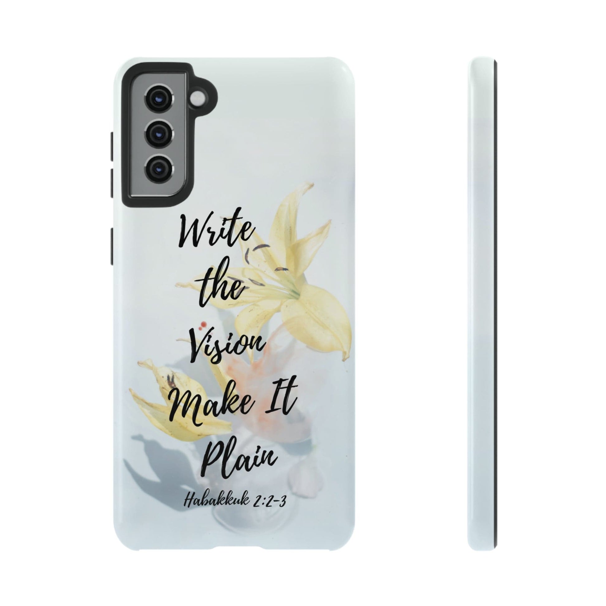 Printify Phone Case Glossy / Samsung Galaxy S21 Plus Write the Vision Christian Phone Case