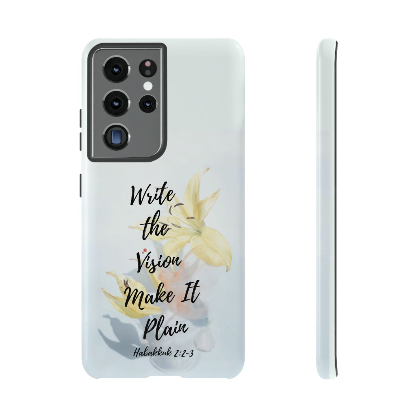 Printify Phone Case Glossy / Samsung Galaxy S21 Ultra Write the Vision Christian Phone Case