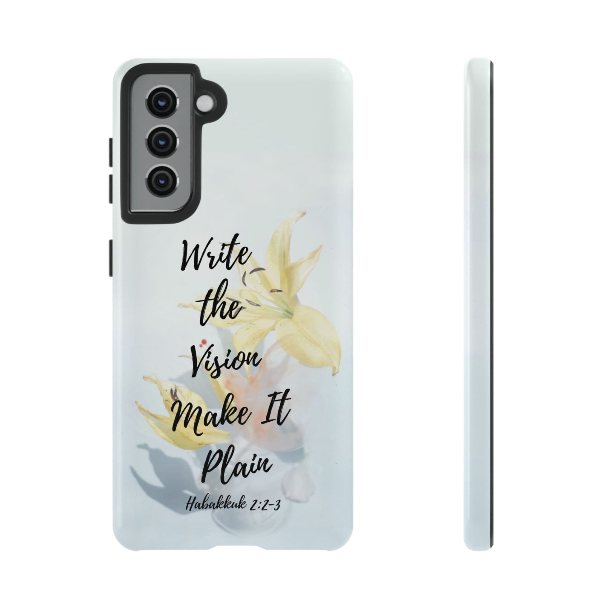 Printify Phone Case Glossy / Samsung Galaxy S21 Write the Vision Christian Phone Case