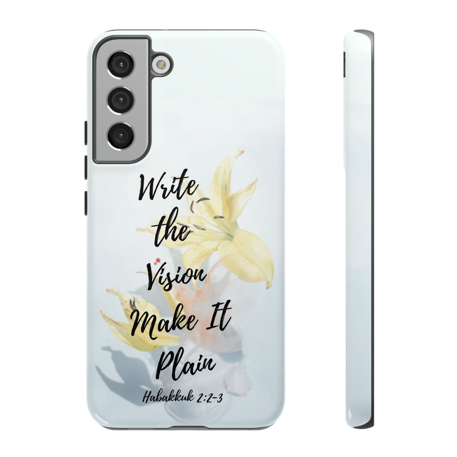 Printify Phone Case Glossy / Samsung Galaxy S22 Plus Write the Vision Christian Phone Case