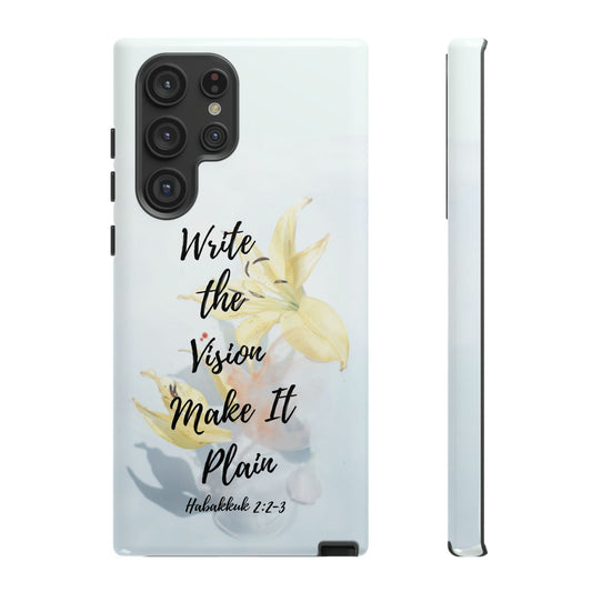 Printify Phone Case Glossy / Samsung Galaxy S22 Ultra Write the Vision Christian Phone Case