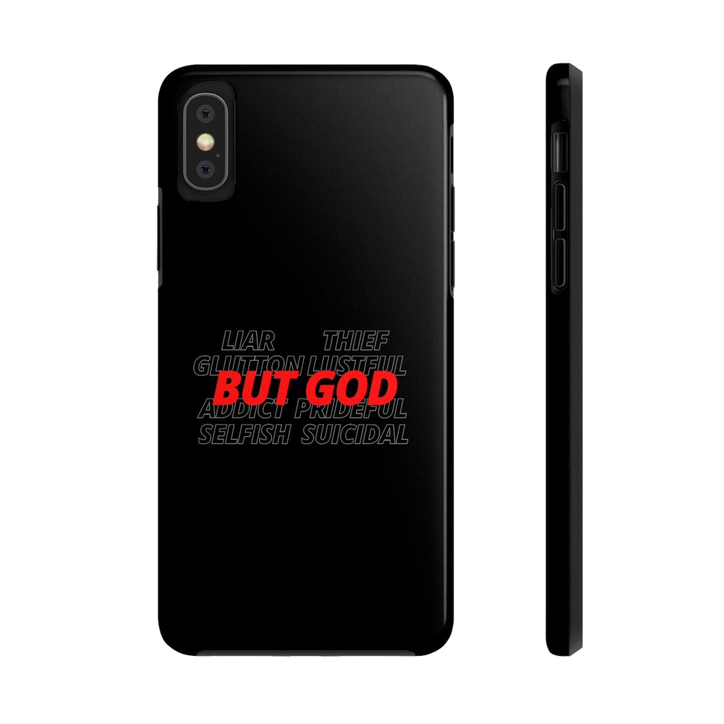 Printify Phone Case iPhone X But God Tough Phone Case
