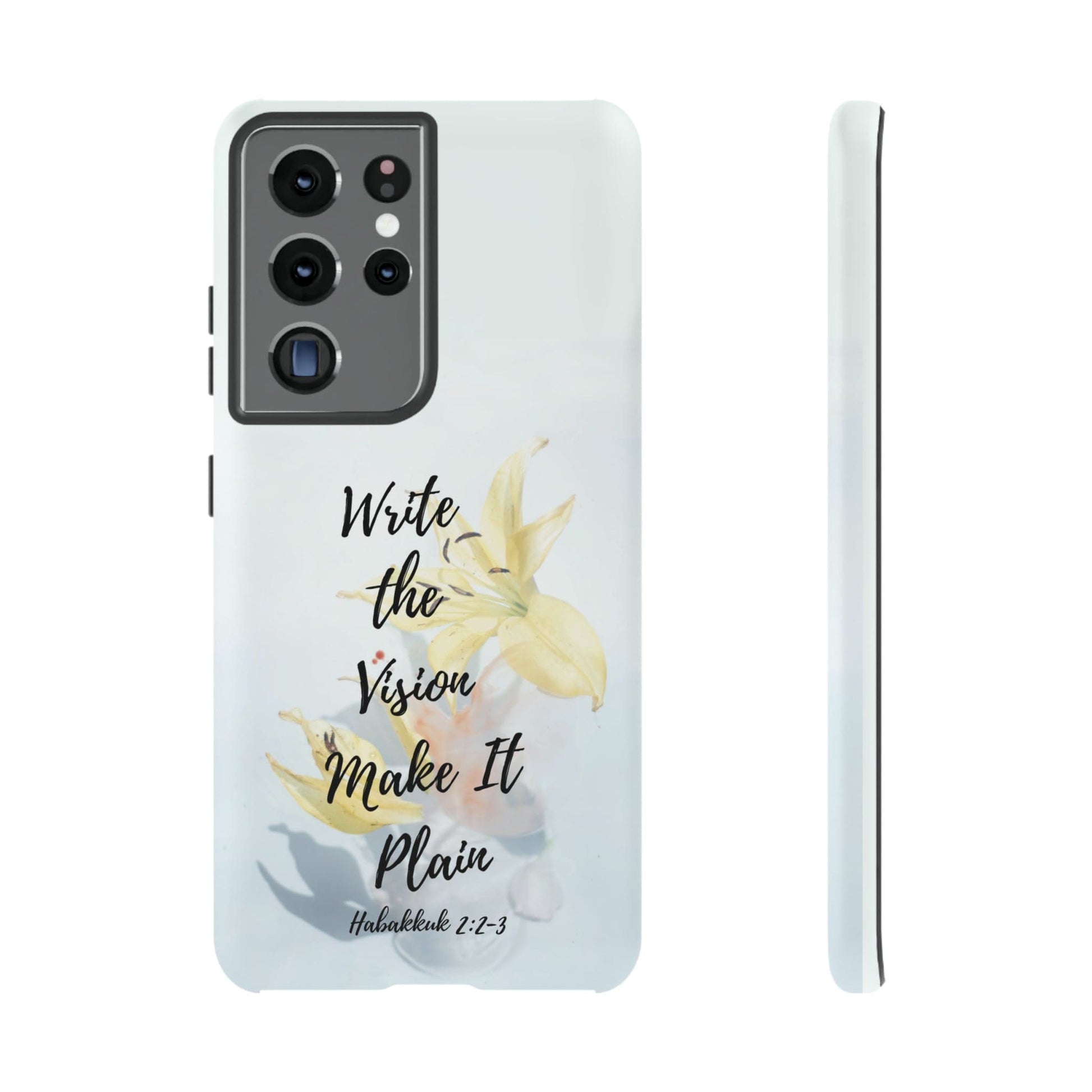 Printify Phone Case Matte / Samsung Galaxy S21 Ultra Write the Vision Christian Phone Case