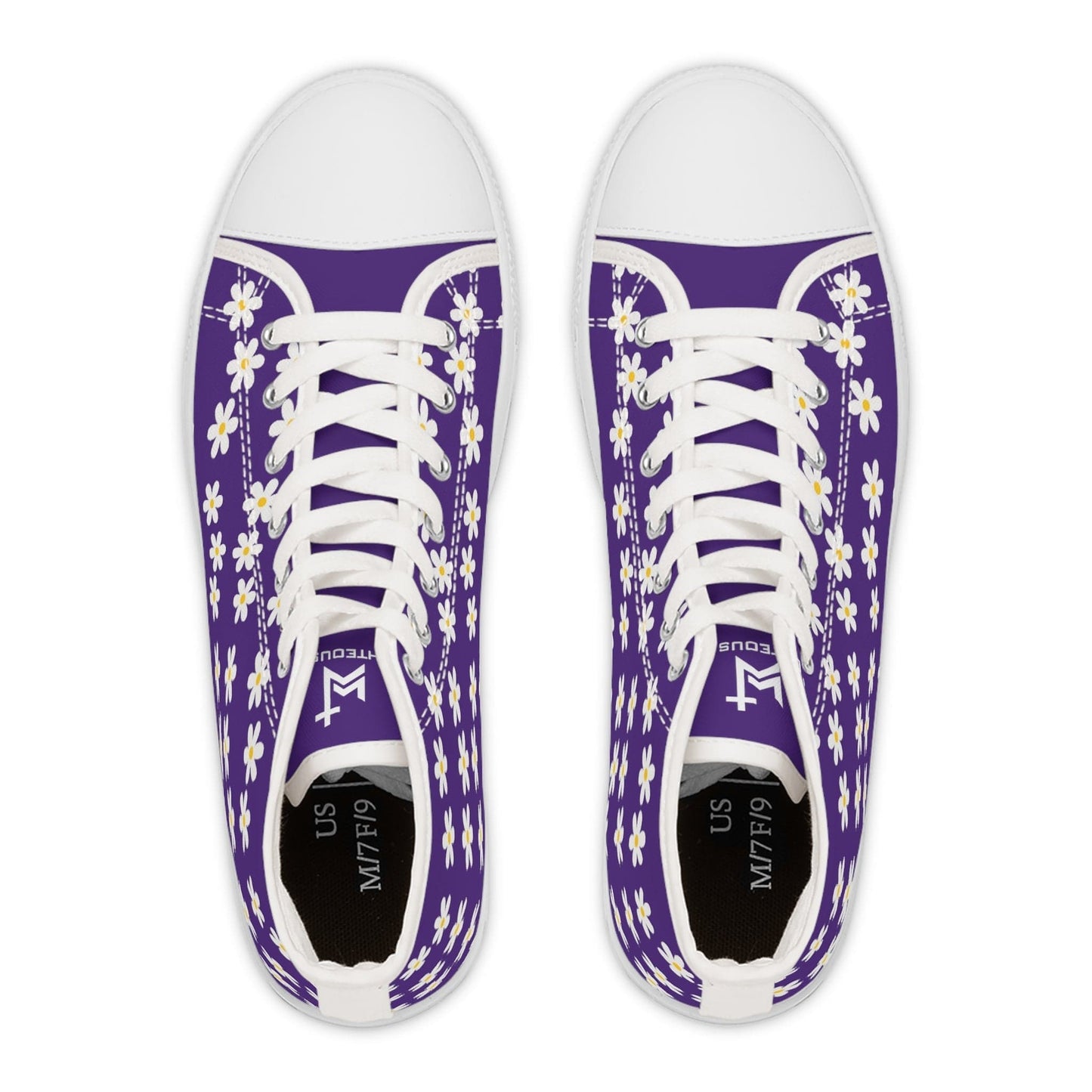 Printify Shoes Daisies Christian Womens High Top Sneakers