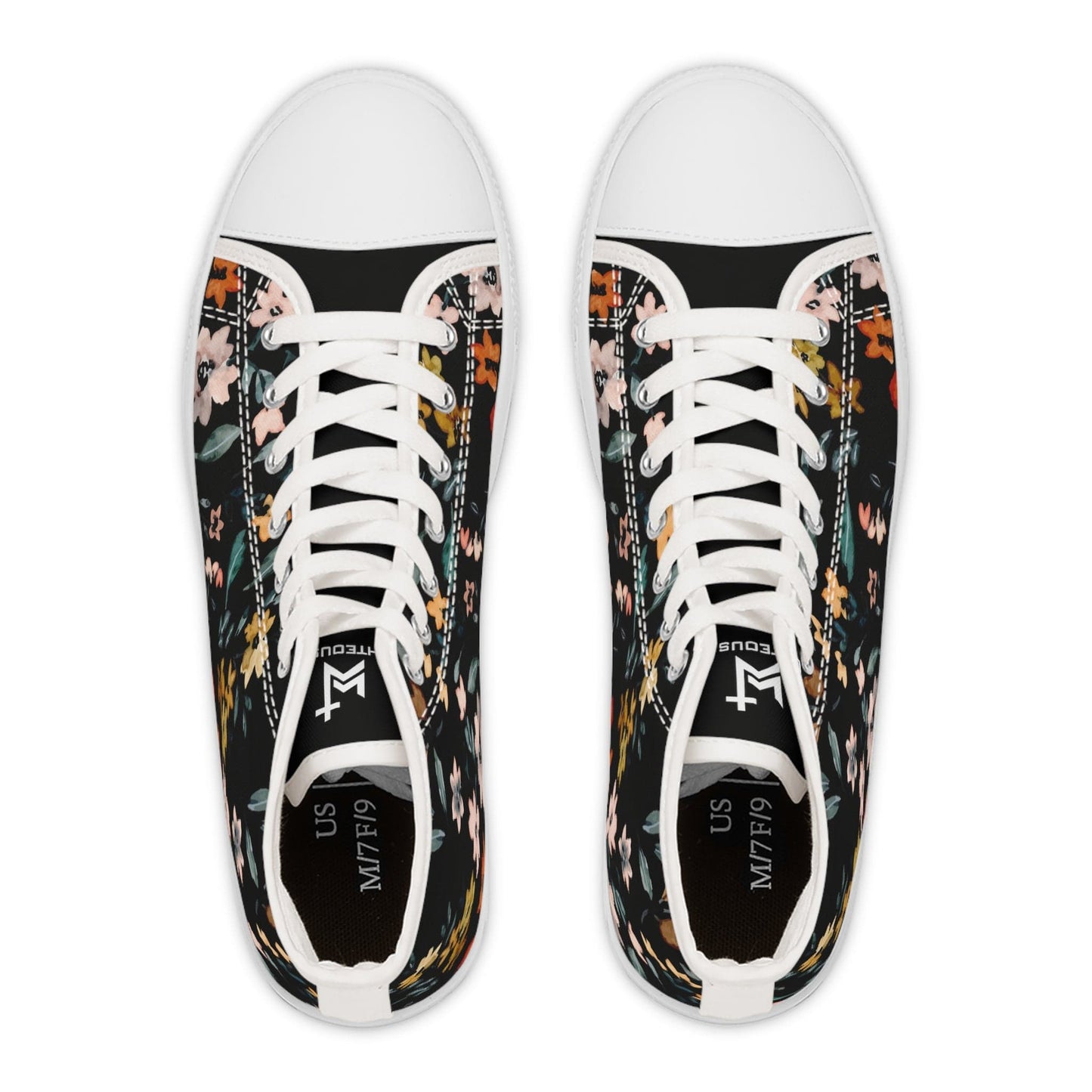 Printify Shoes Do Not Worry Floral Women's High Top Sneakers