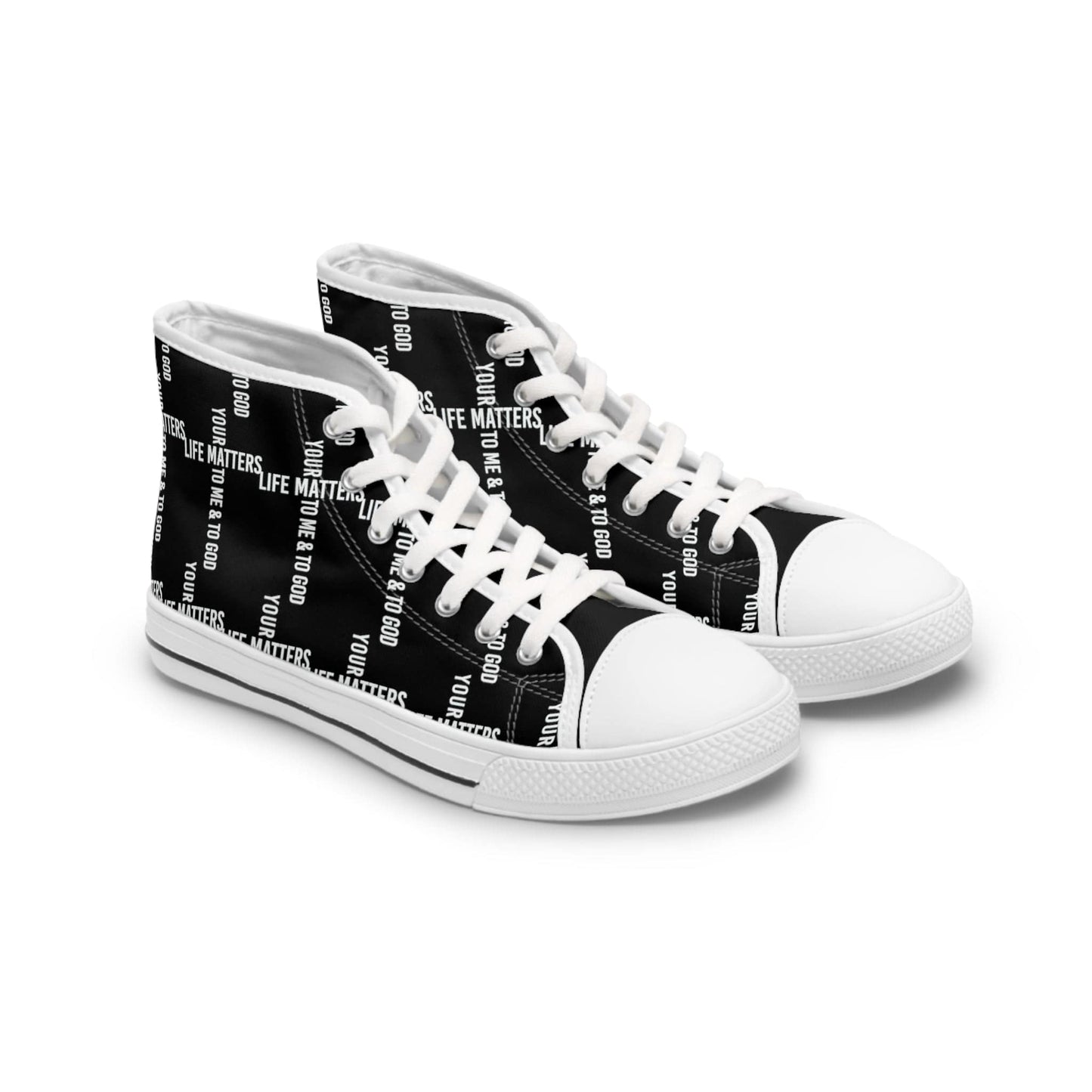 Printify Shoes US 5.5 / White sole Your Life Matters High Top Women's Sneakers