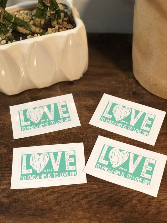 Wrighteous Wear Decorative Stickers Know Him Know Love Christian sticker