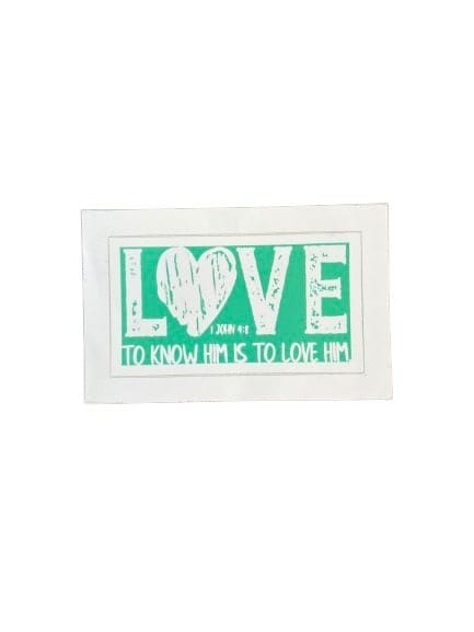 Wrighteous Wear Decorative Stickers Know Him Know Love Christian sticker