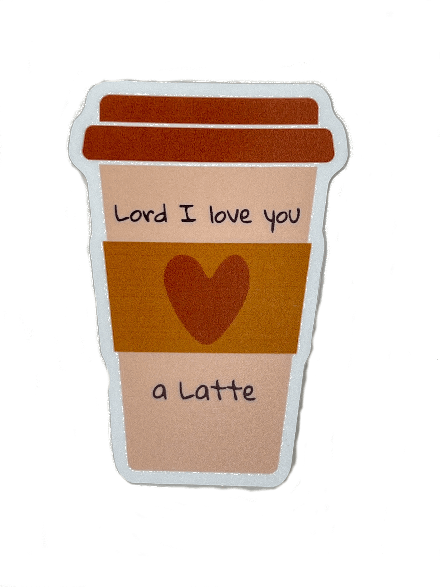 Wrighteous Wear Decorative Stickers Lord I Love You a Latte | Christian sticker