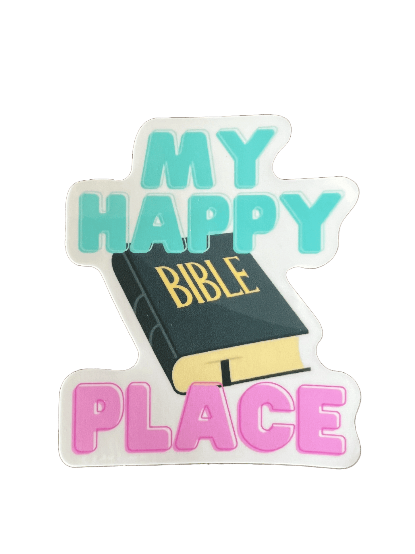 Wrighteous Wear Decorative Stickers My Happy Place is the Bible | Christian Sticker