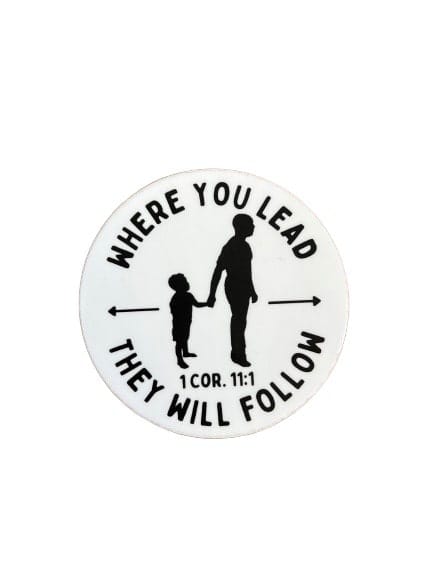 Wrighteous Wear Decorative Stickers Where You Lead Christian sticker