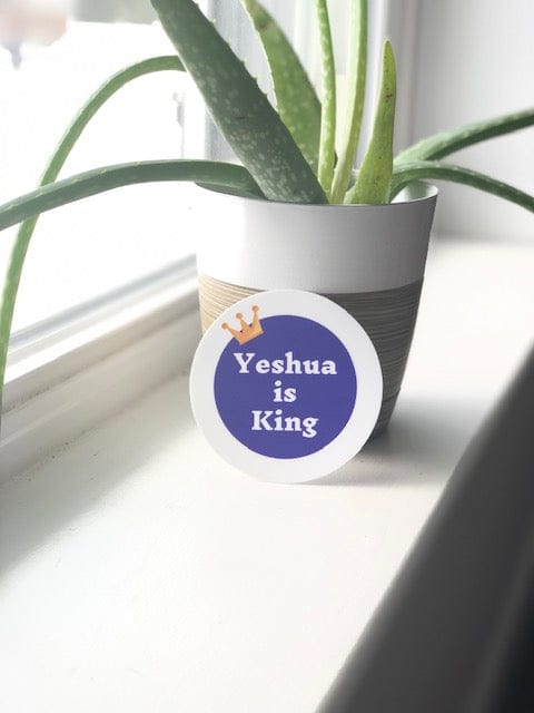 Wrighteous Wear Decorative Stickers Yeshua is King Christian sticker