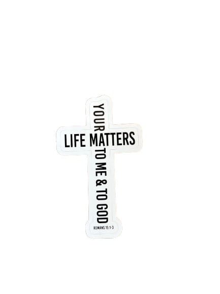 Wrighteous Wear Decorative Stickers Your Life Matters Christian Sticker