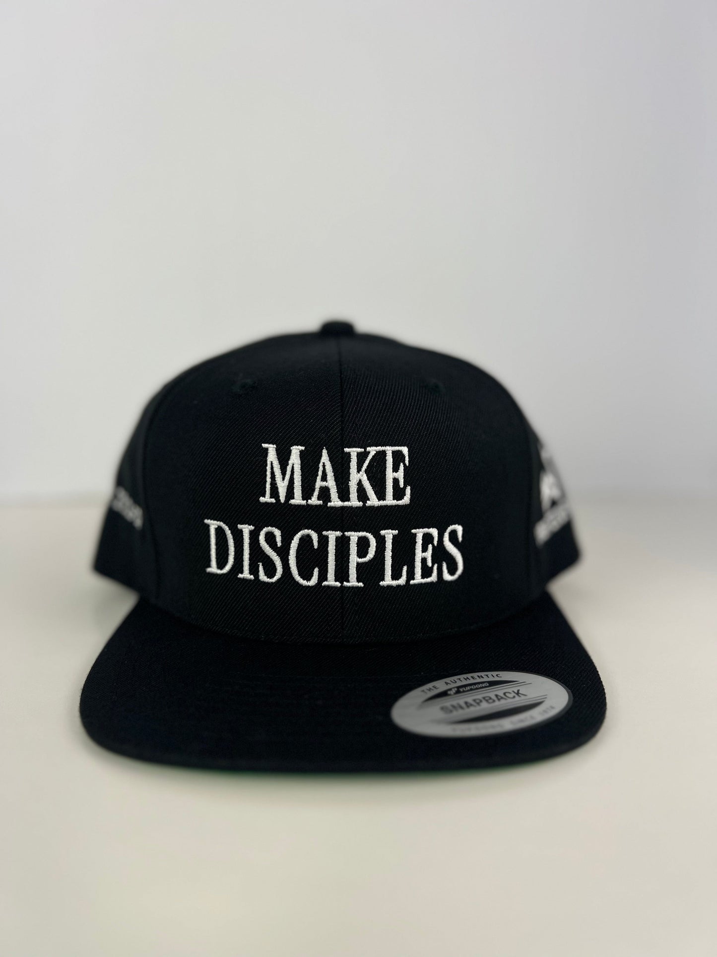 Wrighteous Wear Hat Black and White Make Disciples | Christian SnapBack hat